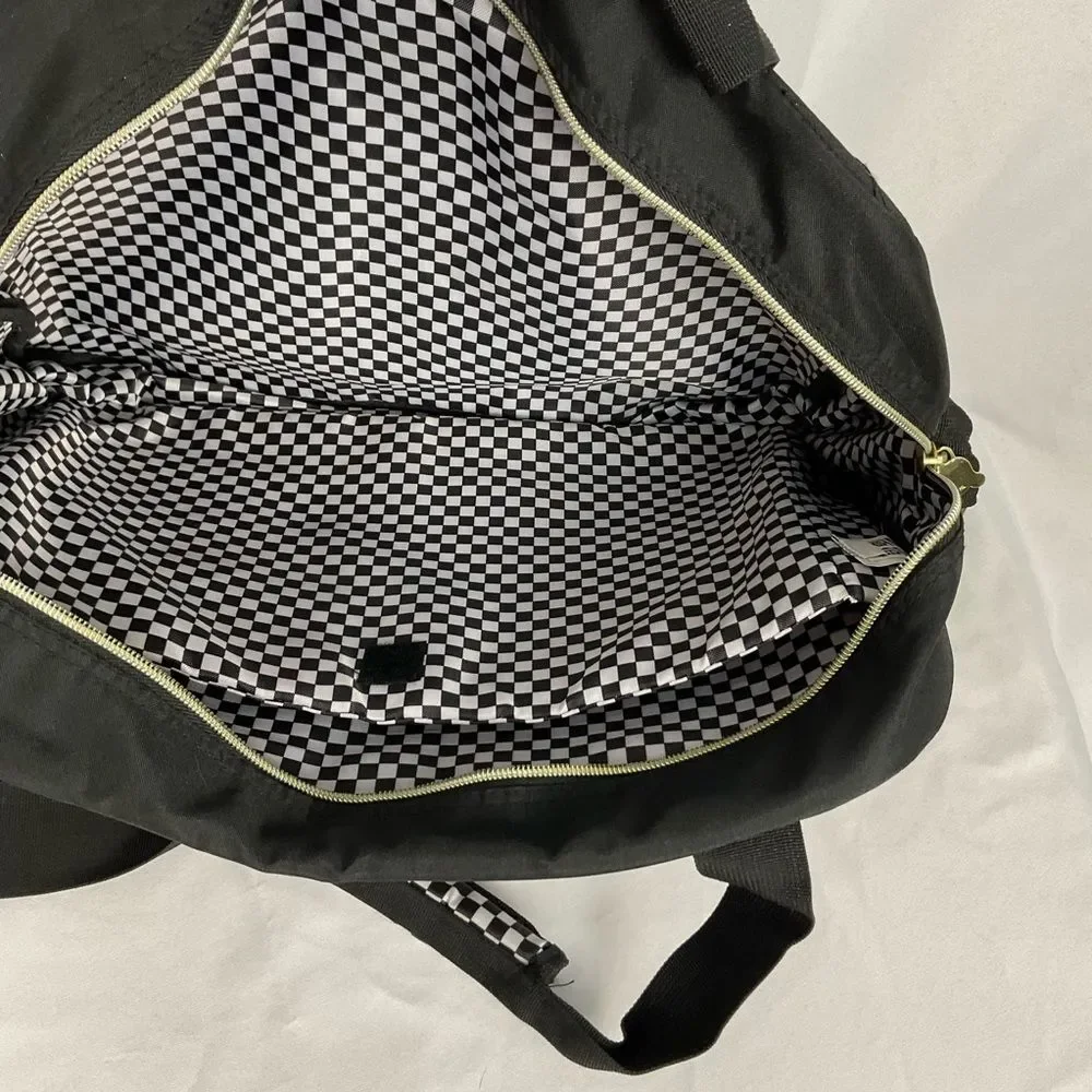 Harajuku Lovers Houndstooth Messenger Bag Black & White Laptop Shoulder Y2K